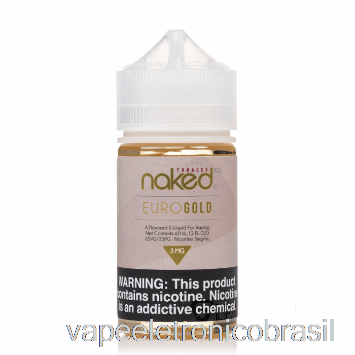 Vape Recarregável Euro Gold - Tabaco Nu 100 - 60ml 0mg
